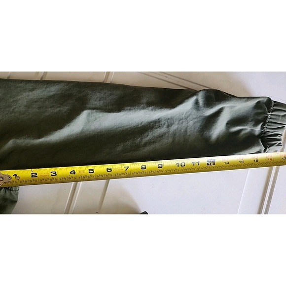 Old Navy Hip-Length Army Olive Green‎ Cotton Twill Jacket Drawstring Waist XS - Picture 8 of 12